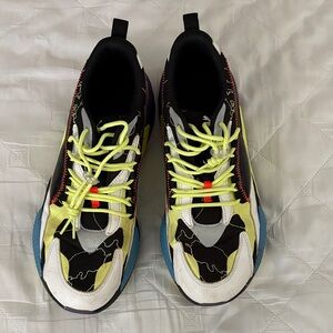 Puma Neon Yellow and Black Sneakers